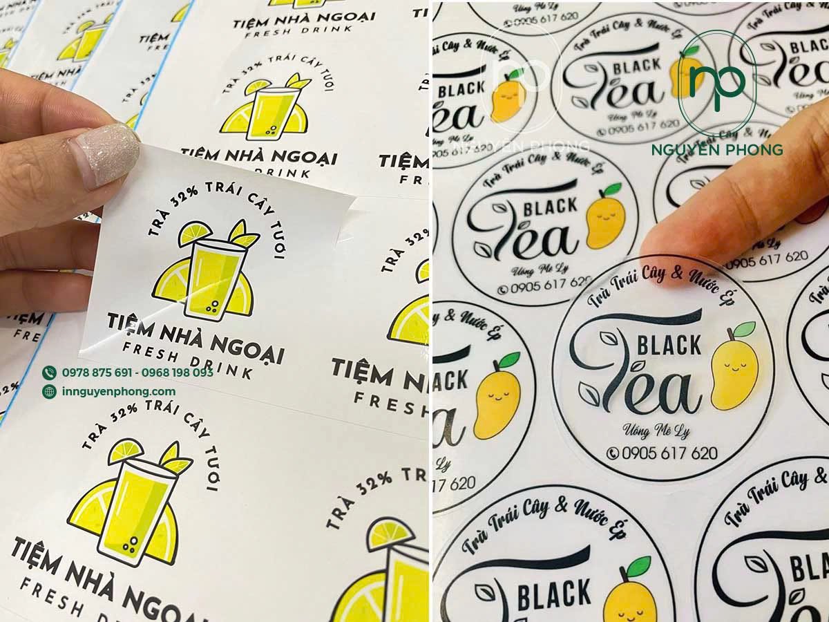in sticker trong suốt